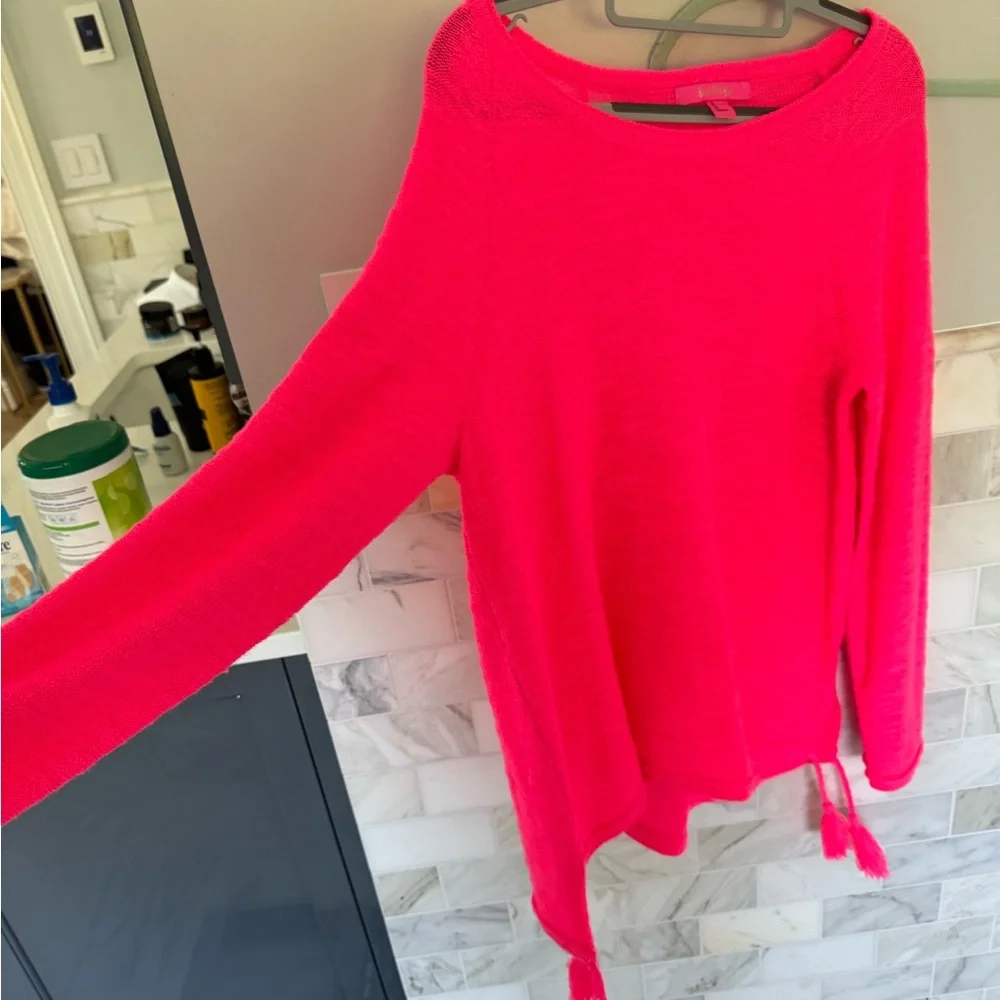 Lily Pulitzer Bright Pink Women's sweater Top - Picture 4 of 5